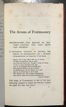 ARCANA OF FREEMASONRY - Churchward 1922 ANCIENT MYSTERIES SACRED GEOMETRY OCCULT