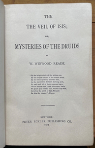 VEIL OF ISIS OR MYSTERIES OF THE DRUIDS - 1st 1917 - ANCIENT CELTS PAGAN RITES