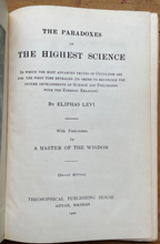PARADOXES OF THE HIGHEST SCIENCE - Eliphas Levi, 1922 - KABBALAH RELIGION MAGICK