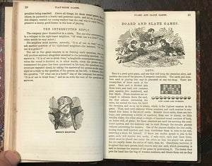 HOW TO AMUSE AN EVENING PARTY - Dick & Fitzgerald, 1st 1869 - GAMES MAGIC TRICKS