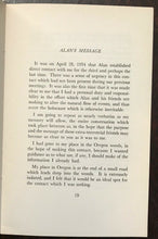 ALAN'S MESSAGE - Daniel Fry, 1st 1954 - ALIEN CONTACT ABDUCTION UFO - SIGNED