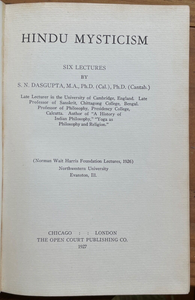 HINDU MYSTICISM - Dasgupta, 1st 1927 - SPIRITUALITY OCCULT INDIA MYSTICS