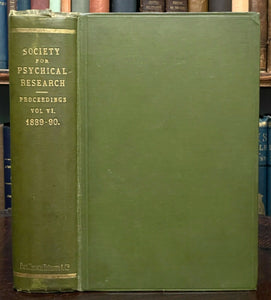 1889-1890 SOCIETY FOR PSYCHICAL RESEARCH - DIVINATION SPIRITS GHOSTS PSYCHIC