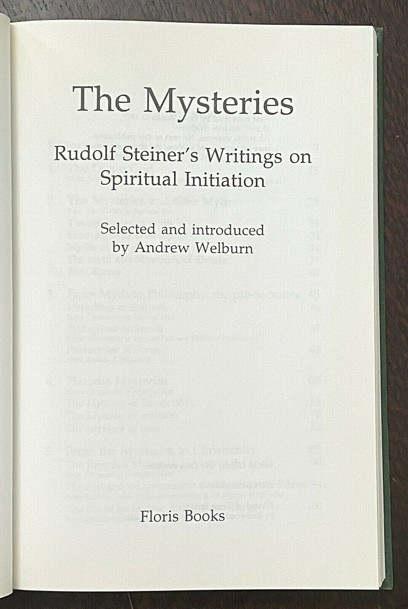 THE MYSTERIES: RUDOLF STEINER'S WRITINGS ON SPIRITUAL INITIATION, 1997 ...