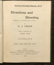 ALAN LEO ASTROLOGICAL MANUALS #s 1-6, OCCULT ZODIAC DIVINATION 6 BOOKS - 1910