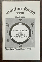 URANIAN FORUM MAGAZINE - March 1990 ASTROLOGY CURRENT EVENTS DIVINATION PROPHECY