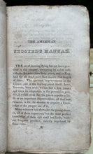 AMERICAN SHOOTER'S MANUAL - 1st 1827 - SHOOTING GUNS HUNTING DOGS SPORTING