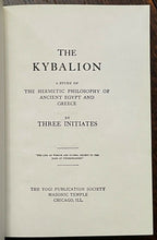THE KYBALION - Atkinson, 1940 - HERMETIC PHILOSOPHY MENTALISM SPIRIT HERMETICISM