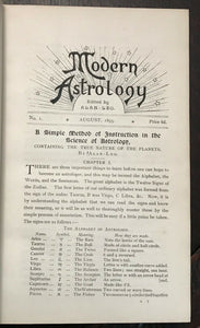 MODERN ASTROLOGY / ASTROLOGERS' MAGAZINE - Alan Leo ORIGINAL ISSUES for 1895-96