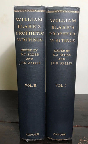 PROPHETIC WRITINGS OF WILLIAM BLAKE, Sloss, Wallis 1st/1st 1926, 2 Vols PLATES