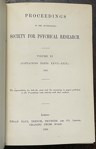 1895 - SOCIETY FOR PSYCHICAL RESEARCH - OCCULT SPIRITUALISM MAGIC GHOSTS PSYCHIC