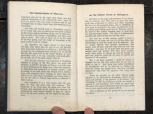 COMMENTARY OF HIEROCLES ON THE GOLDEN VERSES OF PYTHAGORAS - 1st Ed, 1906