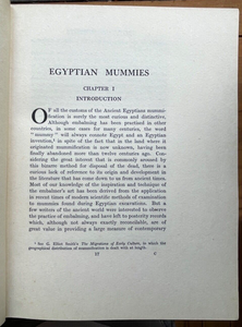 EGYPTIAN MUMMIES - 1st UK Ed, 1924 ANCIENT EGYPTOLOGY MUMMIFICATION DEATH BURIAL