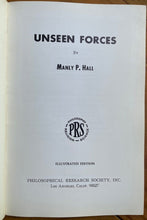 UNSEEN FORCES - Manly P. Hall, 1978 - DEMONS SPIRITS OCCULT w/BINDING ERROR