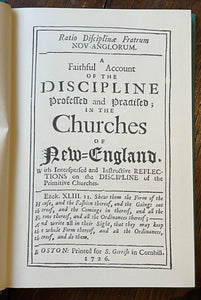 ACCOUNT OF THE DISCIPLINE IN THE CHURCHES OF NEW ENGLAND - Cotton Mather, 1972