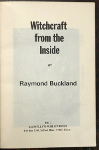 WITCHCRAFT FROM THE INSIDE - Buckland, 1st 1971 WICCA WITCHES COVENS CEREMONIES