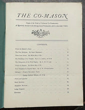 THE CO=MASON Journal, 4 ISSUES - 1st 1918 MEN WOMEN FREEMASONRY MASONIC EQUALITY