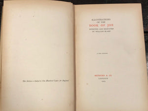 ILLUSTRATIONS FROM THE BOOK OF JOB - Blake - 1903 Ltd Ed (100) PRESENTATION COPY