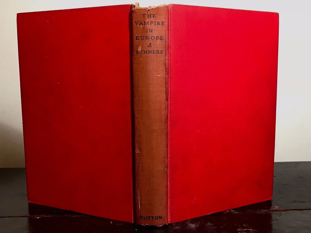 THE VAMPIRE IN EUROPE - MONTAGUE SUMMERS - 1st / 1st 1929 OCCULT VAMPIRES