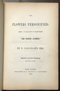1849 FLOWERS PERSONIFIED - MODERN BOTANY FLOWER FAIRIES MAIDENS ILLUSTRATED