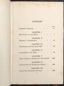 CHEIRO'S YEAR BOOK 1929 - CHEIRO 1st/1st - ASTROLOGY, NUMEROLOGY, DIVINATION