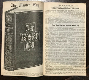 1920s VERY RARE DE LAURENCE OCCULT CATALOG - THE MASTER KEY & ADVERTISEMENTS