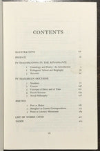 TOUCHES OF SWEET HARMONY: PYTHAGOREAN COSMOLOGY - 1st Ed 1974 PYTHAGORAS POETICS