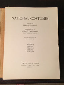 NATIONAL COSTUMES - Lepage-Medvey - POCHOIR PRINTS, East Europe - 1st Ed, 1939