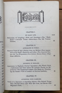 LIFE AND ADVENTURES OF SIGNOR BLITZ - 1st, 1872 - MAGIC MAGICIAN AUTOBIOGRAPHY
