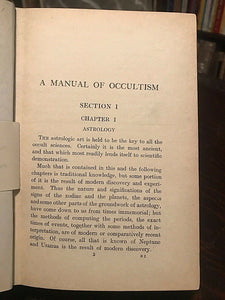 MANUAL OF OCCULTISM - SEPHARIAL - 1st, 1911 - OCCULT TAROT PALMISTRY DIVINATION