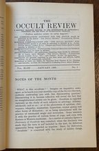 THE OCCULT REVIEW - Vol 43, 6 Issues 1926 WITCHCRAFT, MAGICK, TAROT, A.E. WAITE