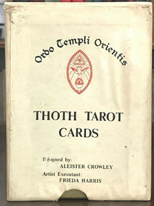 1969 First Edition - ALEISTER CROWLEY Large Gold Box THOTH TAROT CARDS DECK