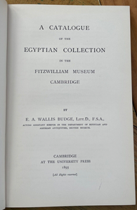 EGYPTIAN COLLECTION AT FITZWILLIAM MUSEUM - Budge, 1893 ANCIENT EGYPT ARTIFACTS