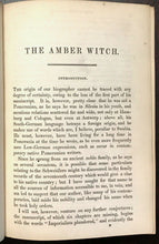 1844 THE AMBER WITCH - Meinhold, 1st Ed - WITCH TRIALS WITCHCRAFT HOAX OCCULT