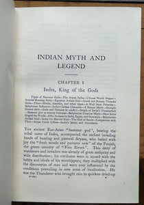 INDIAN MYTH AND LEGEND - MacKenzie 1920 - INDIA GODS DIVINITIES DEMONS MAGIC