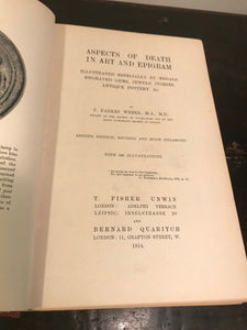 AUTHOR SIGNED LETTER - ASPECTS OF DEATH IN ART & EPIGRAM - F. PARKES WEBER, 1914