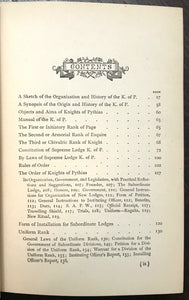 KNIGHTS OF PYTHIAS COMPLETE MANUAL - 1886 FRATERNAL SECRET SOCIETY ILLUSTRATED