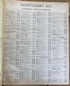 1961 - MONTGOMERY ALABAMA TELEPHONE DIRECTORY - BELL TELEPHONE - ADVERTISEMENTS