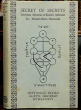 SECRET OF SECRETS - Heptangle, 1st 1986 KABBALAH SACRED ALPHABET MAGICK GRIMOIRE