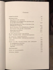 ROGER BACON'S PHILOSOPHY OF NATURE - D. Lindberg - 1st Ed, 1983