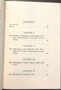 MYSTIC MANDRAKE - C.J.S. Thompson, 1st 1968 - MAGICAL PLANTS OCCULT LEGENDS