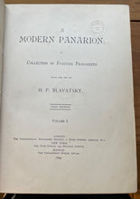 MODERN PANARION - H.P. Blavatsky, 1st 1895 - THEOSOPHY OCCULT MAGIC SPIRIT