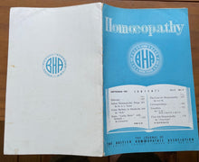 HOMOEOPATHY - BRITISH HOMOEOPATHIC ASSN - ALTERNATIVE NATURAL MEDICINE Sept 1952