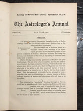 THE ASTROLOGER'S ANNUAL - Very SCARCE 1st Ed, 1909 - Alan Leo - ASTROLOGY OCCULT