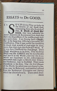 BONIFACIUS: AN ESSAY TO DO GOOD - Cotton Mather, 1st 1967 - RELIGIOUS ENDEAVORS