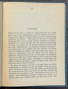 ASTRAL PLANE - Leadbeater, 1918 - AFTERLIFE, SPIRITUALISM, SPIRITS, GHOSTS, AURA