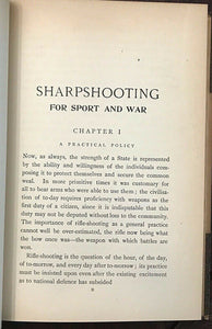 SHARPSHOOTING FOR SPORT AND WAR - Greener, 1st 1900 RIFLES MARKSMAN SHOOTING