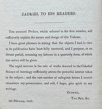THE HOROSCOPE: A MISCELLANY - Zadkiel, 1st 1843 ASTROLOGY DIVINATION PHRENOLOGY