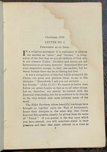 MAX HEINDEL'S LETTERS TO STUDENTS - 1st 1925 - ASTROLOGY, OCCULT, ROSICRUCIAN