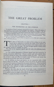 1935 - GREAT PROBLEM & EVIDENCE FOR ITS SOLUTION - SPIRITUALISM OCCULT PHENOMENA